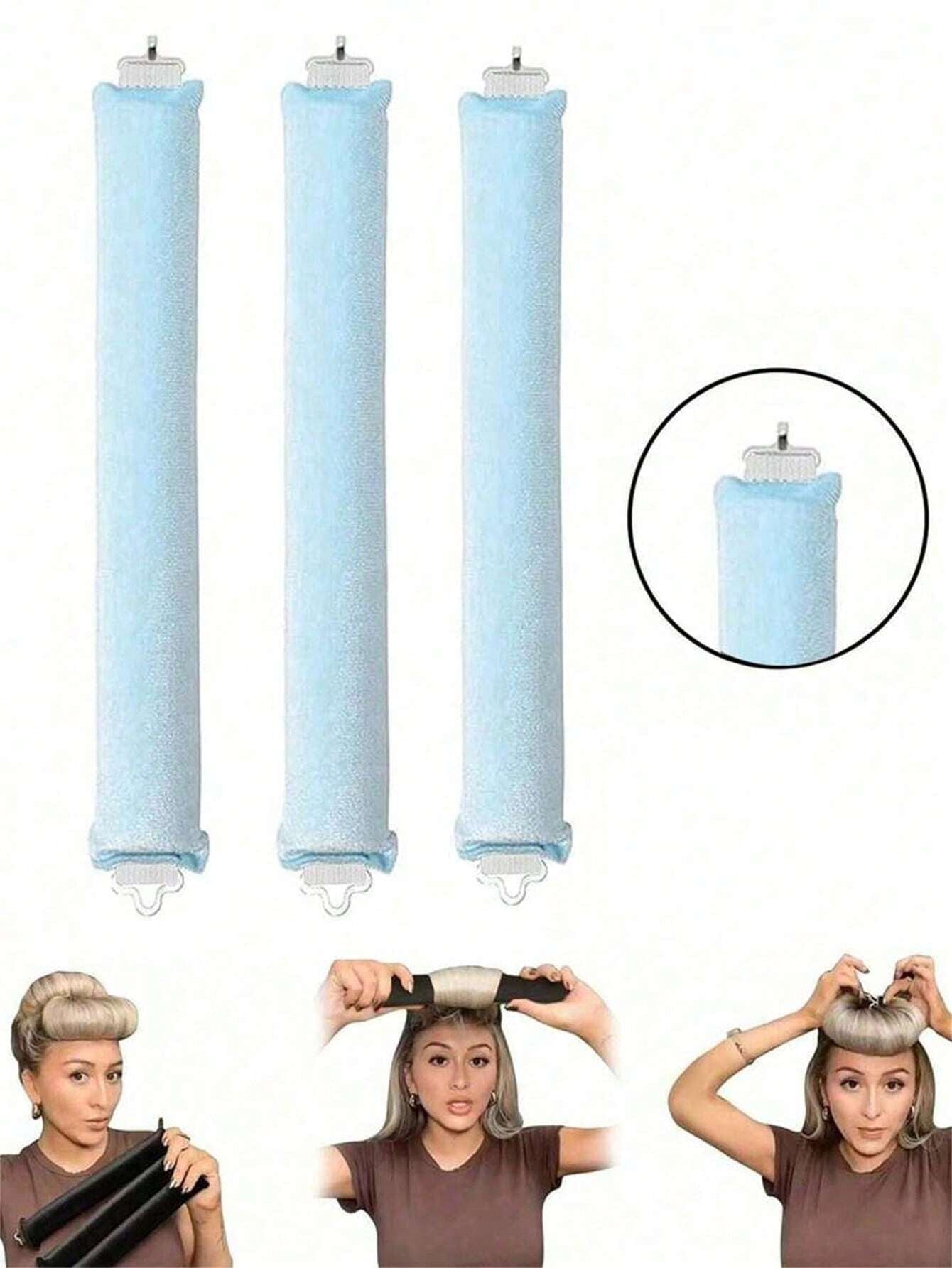 1Pc/3Pcs/4Pcs Heatless Hair Curlers, Achieve Curly Hairstyle without Damaging Hair, Suitable for Shaping Natural Curls or Adding Volume to Fine or Straight Hair, Great Gift for Family and Friends, Hair Rollers, Heatless Curls, Hair Curler, Hair Products and Accessories for Barber Salon Beauty Travel Essentials