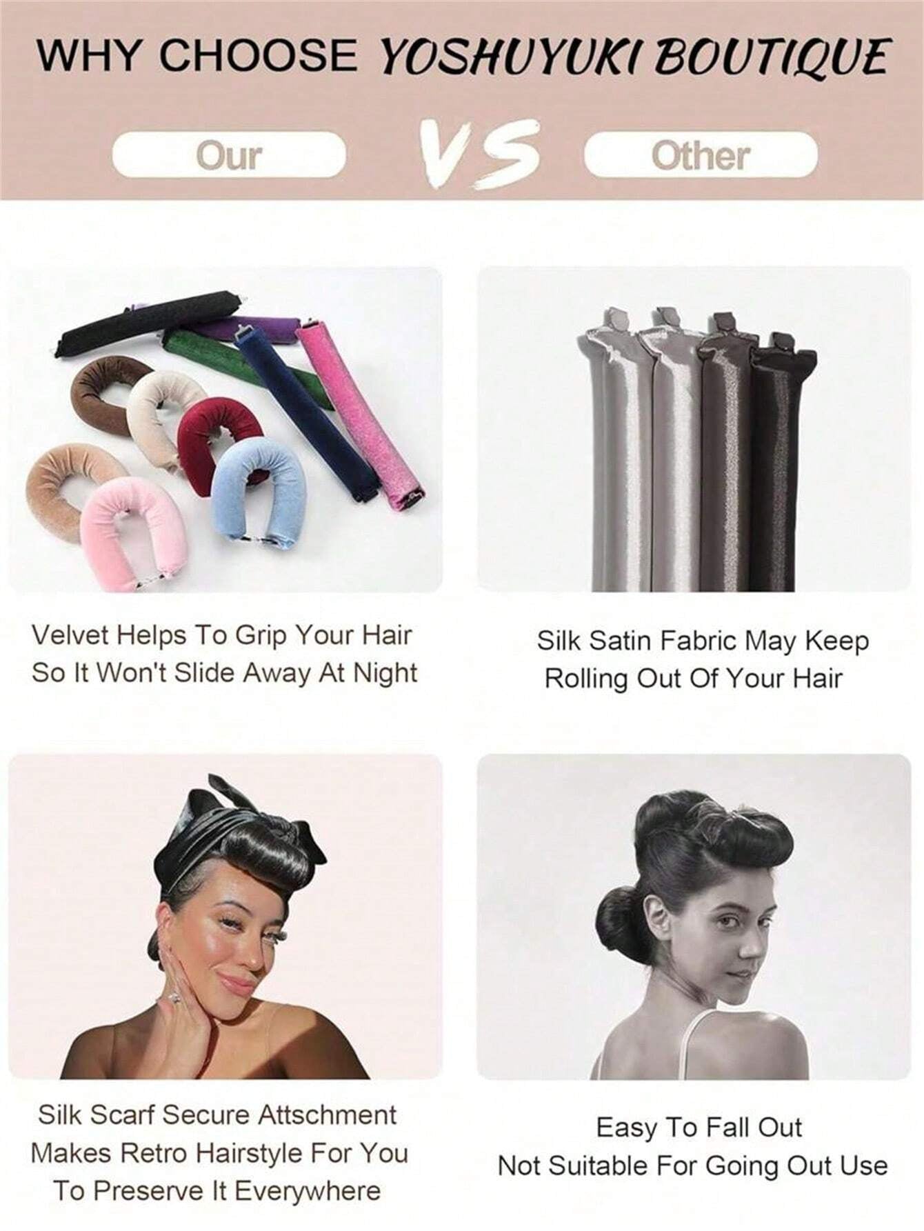 1Pc/3Pcs/4Pcs Heatless Hair Curlers, Achieve Curly Hairstyle without Damaging Hair, Suitable for Shaping Natural Curls or Adding Volume to Fine or Straight Hair, Great Gift for Family and Friends, Hair Rollers, Heatless Curls, Hair Curler, Hair Products and Accessories for Barber Salon Beauty Travel Essentials