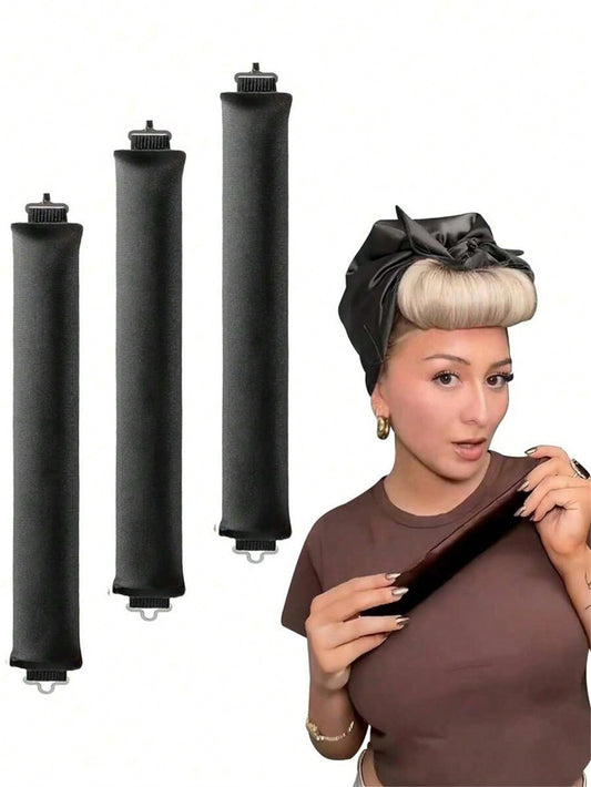 1Pc/3Pcs/4Pcs Heatless Hair Curlers, Achieve Curly Hairstyle without Damaging Hair, Suitable for Shaping Natural Curls or Adding Volume to Fine or Straight Hair, Great Gift for Family and Friends, Hair Rollers, Heatless Curls, Hair Curler, Hair Products and Accessories for Barber Salon Beauty Travel Essentials